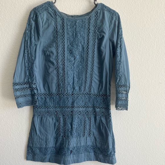 Abercrombie and Fitch embroidered dress with button down on back side. size Smal - Picture 4 of 6